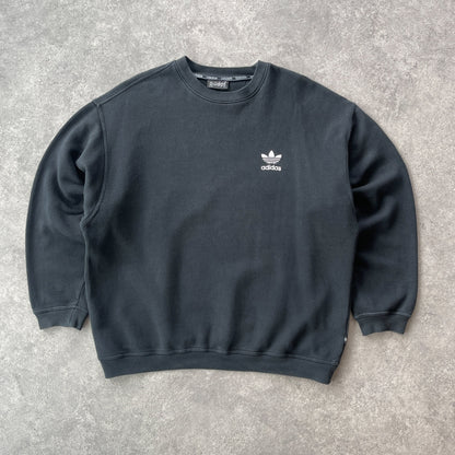 Adidas 1990s heavyweight embroidered sweatshirt (L)