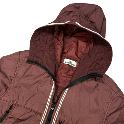 Stone Island Crinkle Reps NY Jacket in Burgundy (M) | Medium, Burgundy