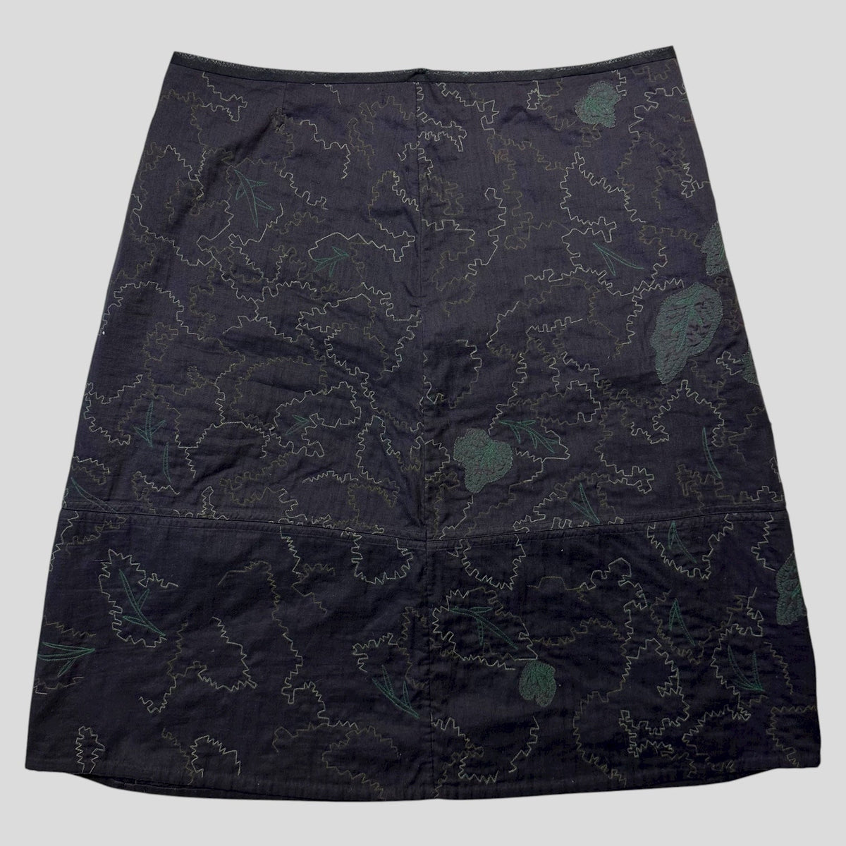 Issey Miyake HaaT 00’s Embroidered Leaves Skirt - 3 (L) | W36, Red