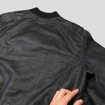 Emporio Armani 2009 Perforated Mesh Lambskin Leather Bomber - IT52 (M)