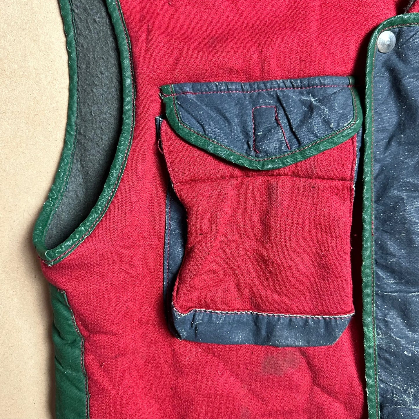 A/W 1983 American Red Fleece Cotton / Tela Stella Double Cargo Pocket Gilet