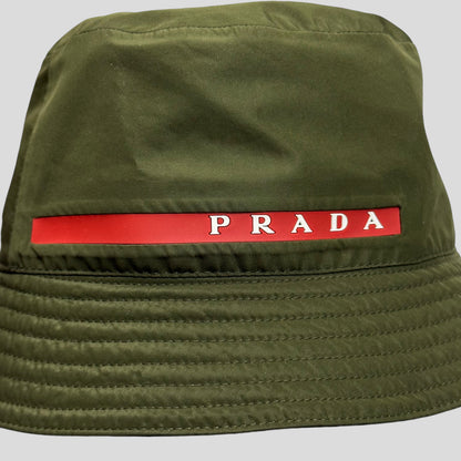 Prada Linea Rossa Technical Nylon Bucket Hat - M