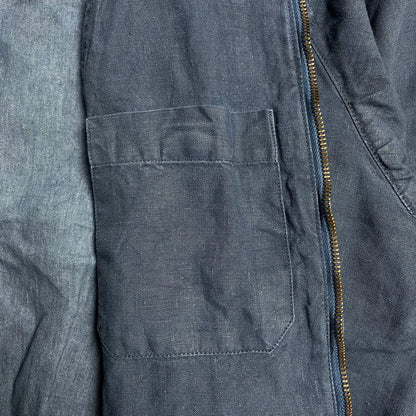 S/S 1992 C.P. COMPANY Ideas From Massimo Osti Royal Blue Rubber Flax Bomber Jacket