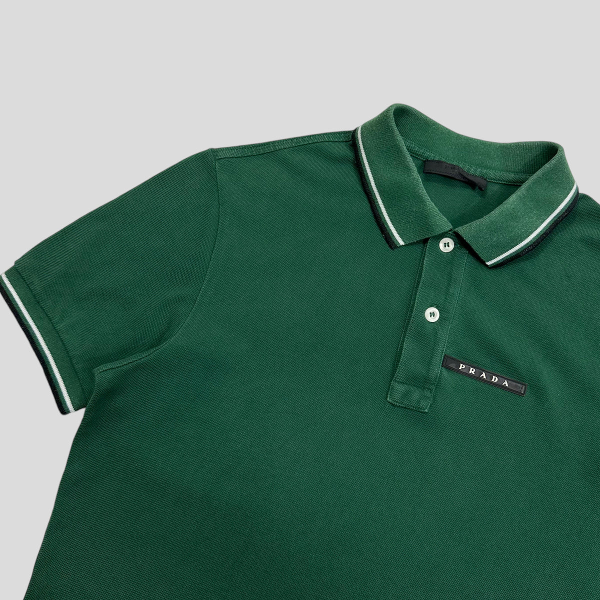 Prada Milano 2021 Forest Green Polo Shirt - S | Small, Black