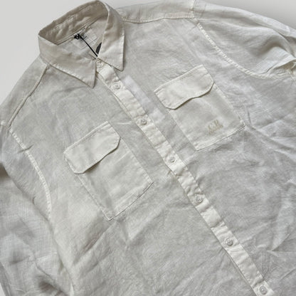 C.P. Company Lino Flax Button down Shirt  XL BNWT | Default Title, White