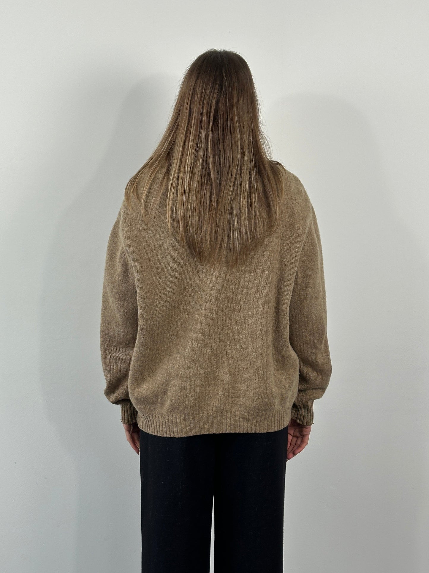 Burberry London 1990s Wool Knitted Logo Cardigan - XL