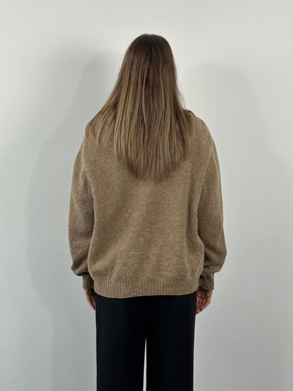 Burberry London 1990s Wool Knitted Logo Cardigan - XL