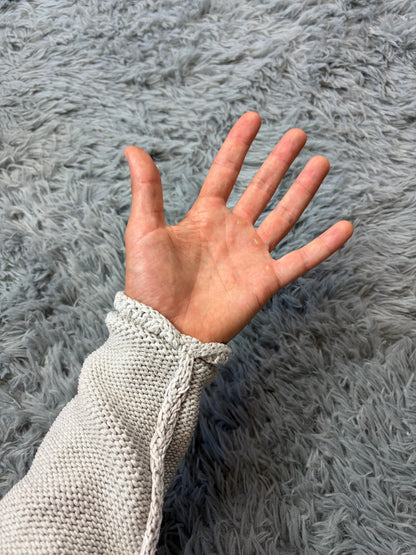 Issey Miyake MEN 2011 Cable Knit Inside-Out Effect Jumper - M/L | O/S, Grey