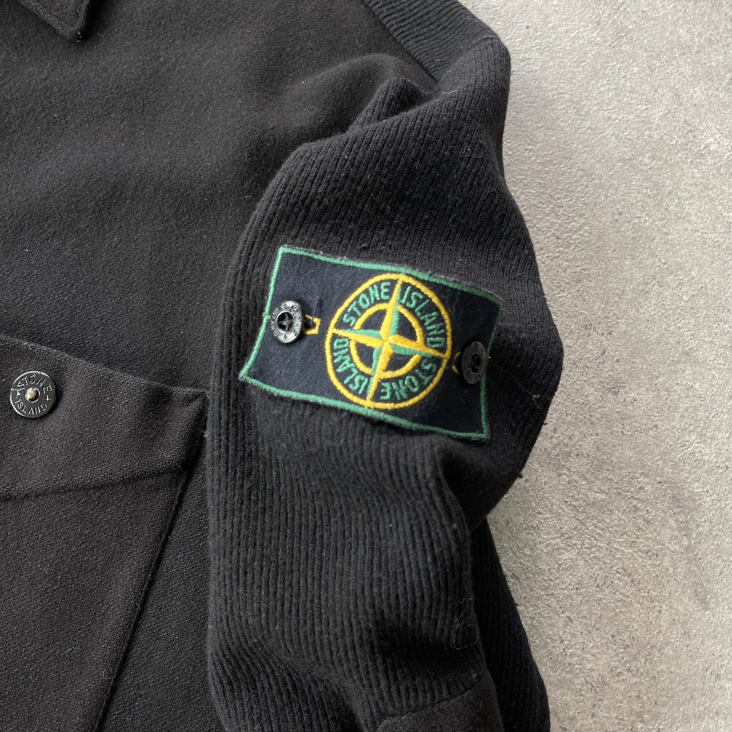 Stone Island RARE A/W 2000 buttom up wool sweatshirt (XL)