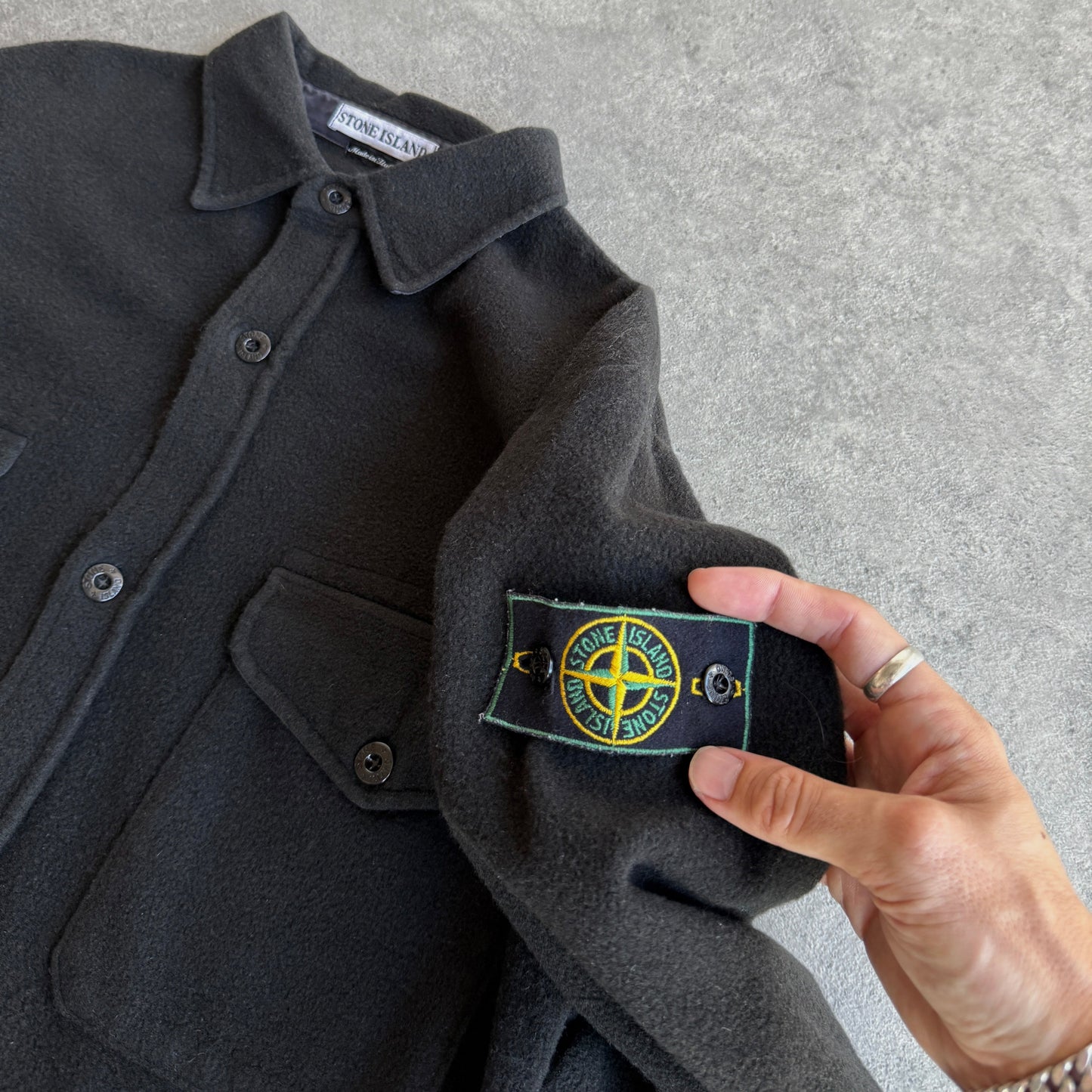Stone Island RARE A/W 1997 heavyweight wool overshirt jacket (M)