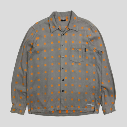 Gallery 1950 00’s Embroidered Squares Heavy Cotton Shirt - L