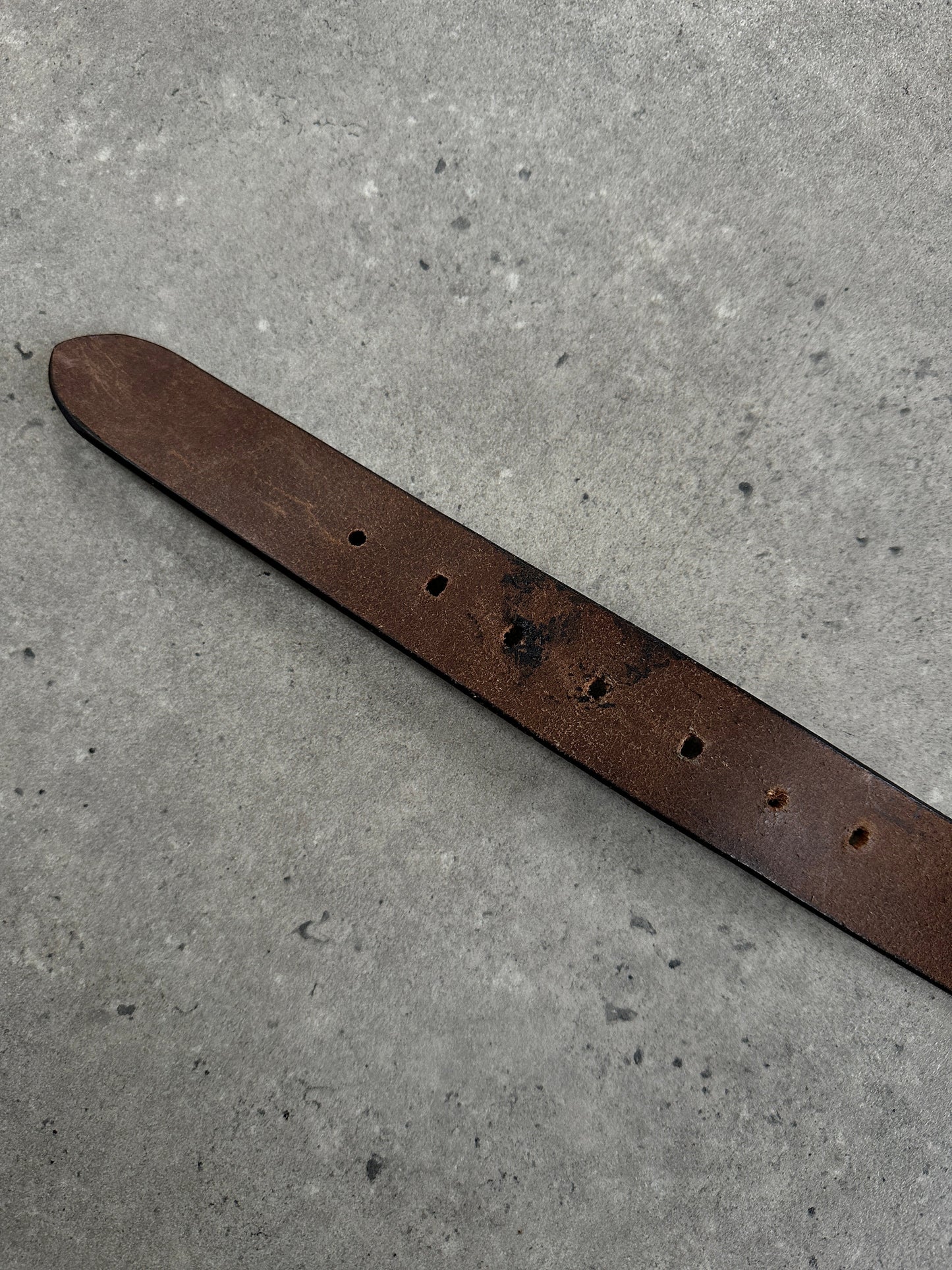 Vintage 1990s Square Leather Belt - W30-36