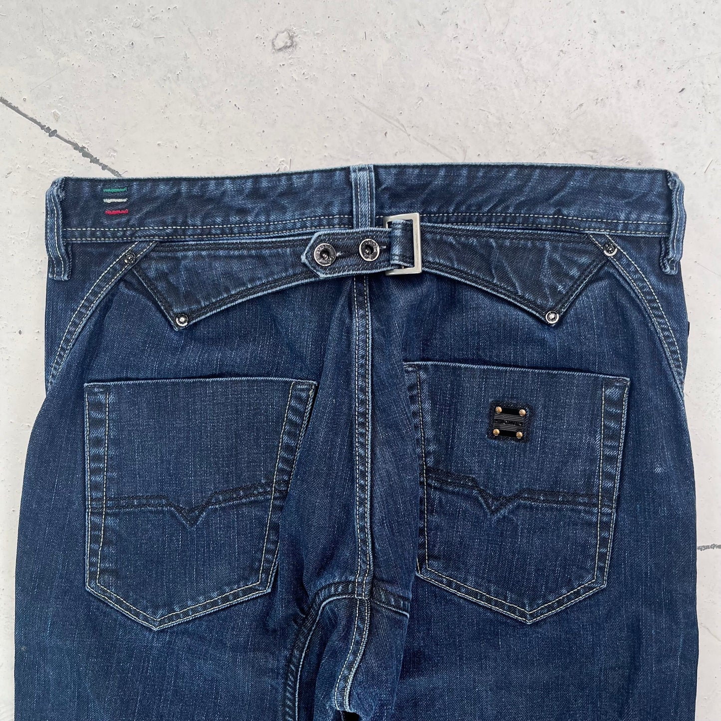 2000s diesel buckle back jeans | Navy, Navy