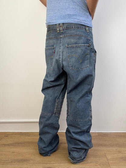 Levi's Engineered Panelled Jeans | W36, Red