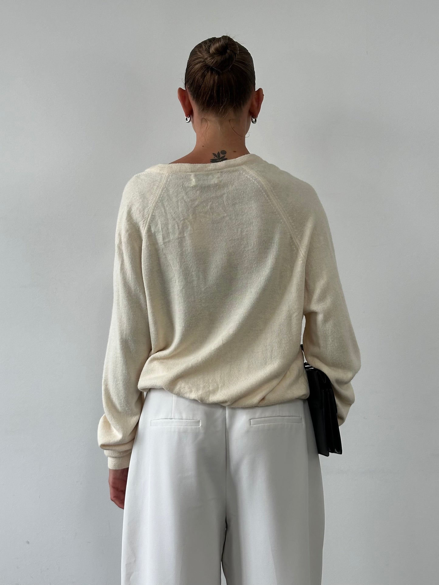 Christian Dior 1980s V Neck Logo Knitted Jumper - L/XL