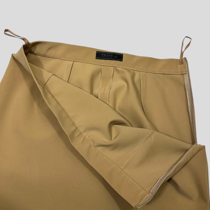 Prada Milano SS01 Polyester Elastane Gold Pencil Skirt - IT40