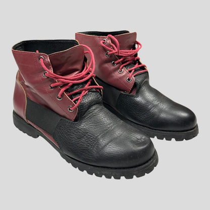 CDG Homme Plus FW10 Vibram Leather Bi-colour Boots - UK7/7.5 | DEFAULT TITLE, Black