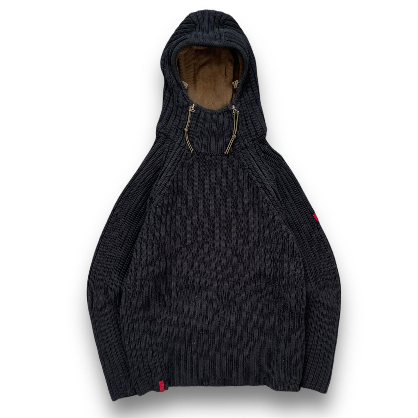 2000's Schott NYC Dual Zip Knitted Balaclava Hoodie (XL) | Default Title, Multicoloured