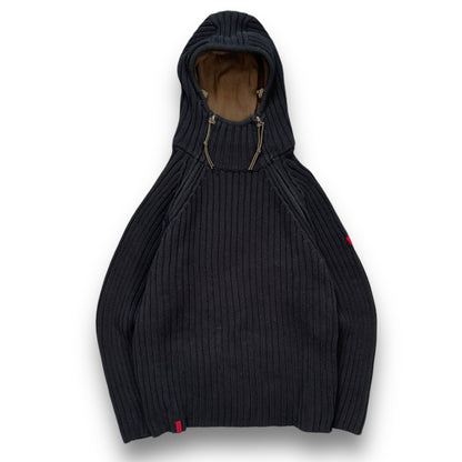 2000's Schott NYC Dual Zip Knitted Balaclava Hoodie (XL) | Default Title, Multicoloured