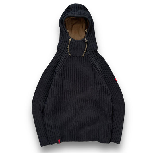 2000's Schott NYC Dual Zip Knitted Balaclava Hoodie (XL) | Default Title, Multicoloured