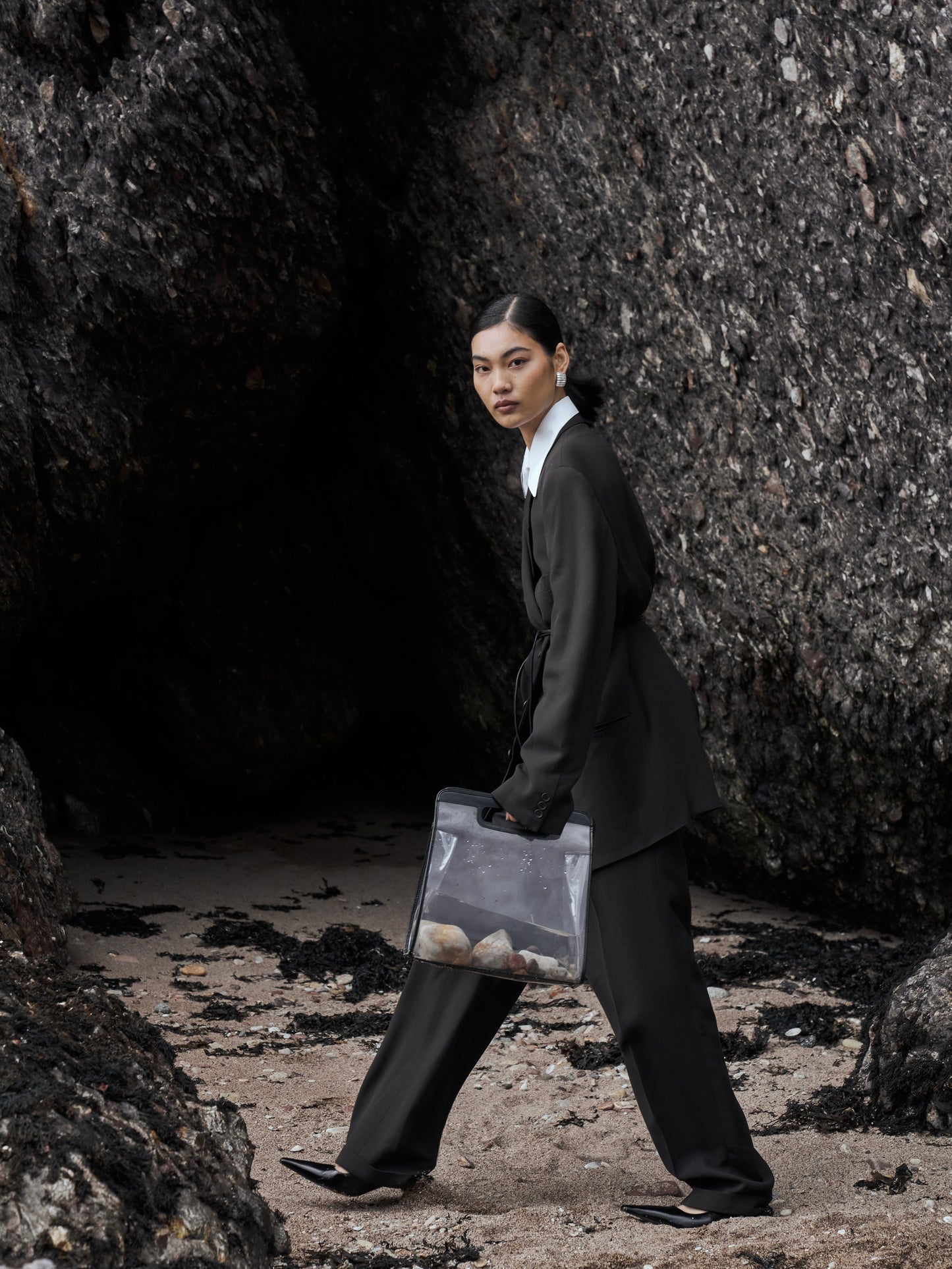 Gucci 1990s Tom Ford 2 in 1 Leather & Vinyl Hand Bag