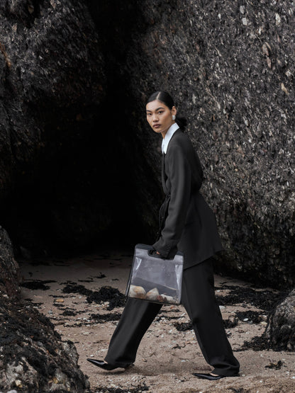 Gucci 1990s Tom Ford 2 in 1 Leather & Vinyl Hand Bag