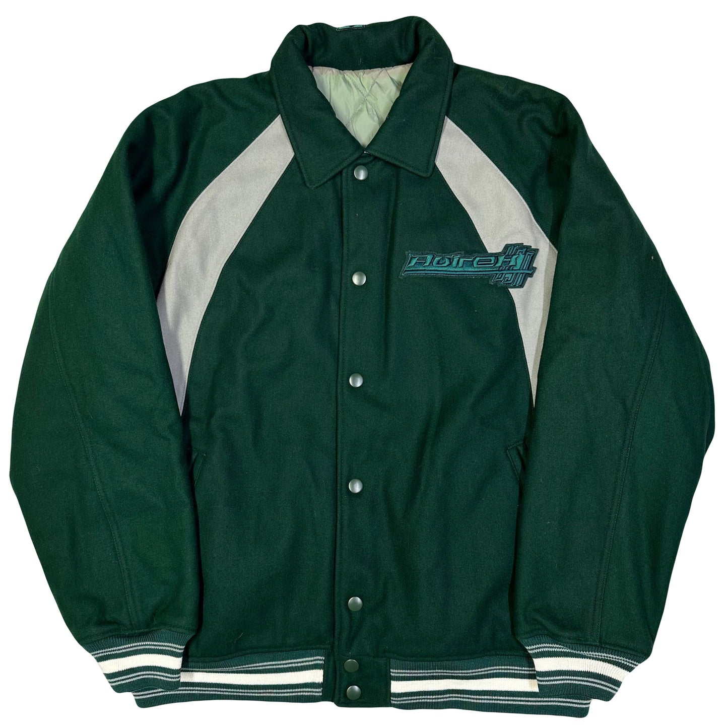 Avirex Reversible Wool & Nylon Jacket In Green ( XL )