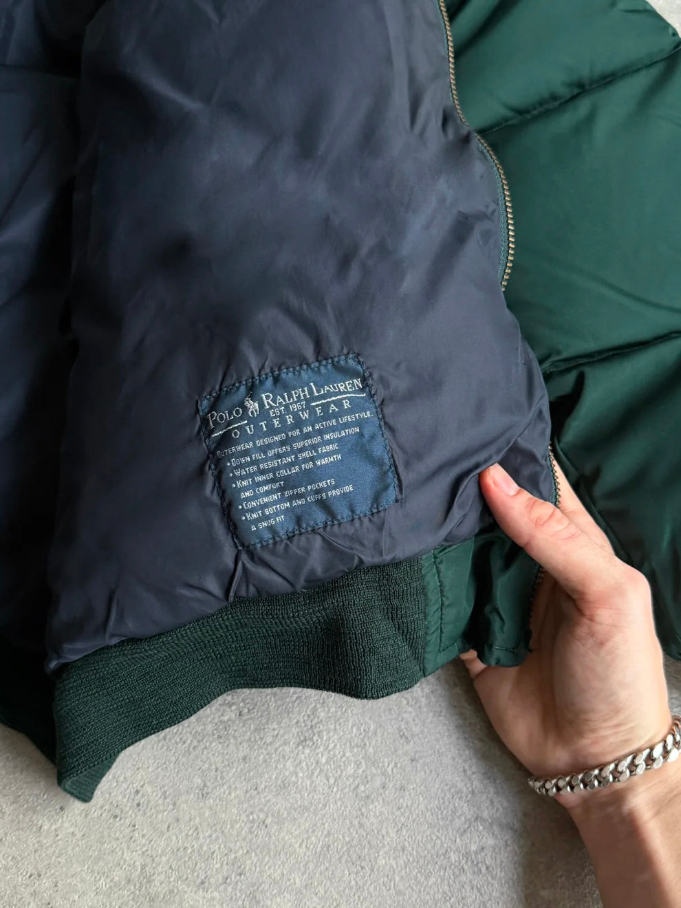 ralph lauren 1990s heavyweight down fill bomber puffer jacket (l) | Large, Multicoloured