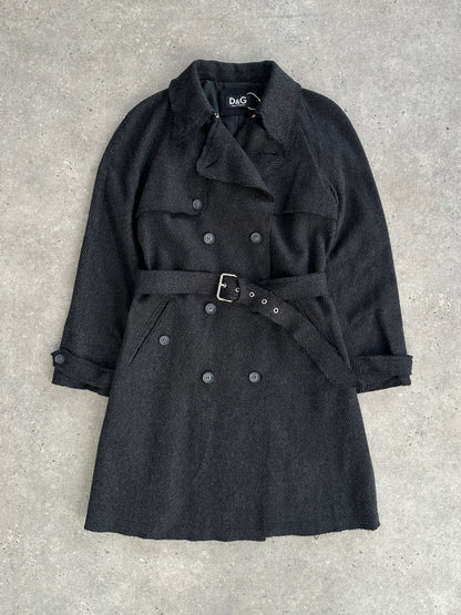 Dolce & Gabbana Wool Double Breasted Belted Coat - L