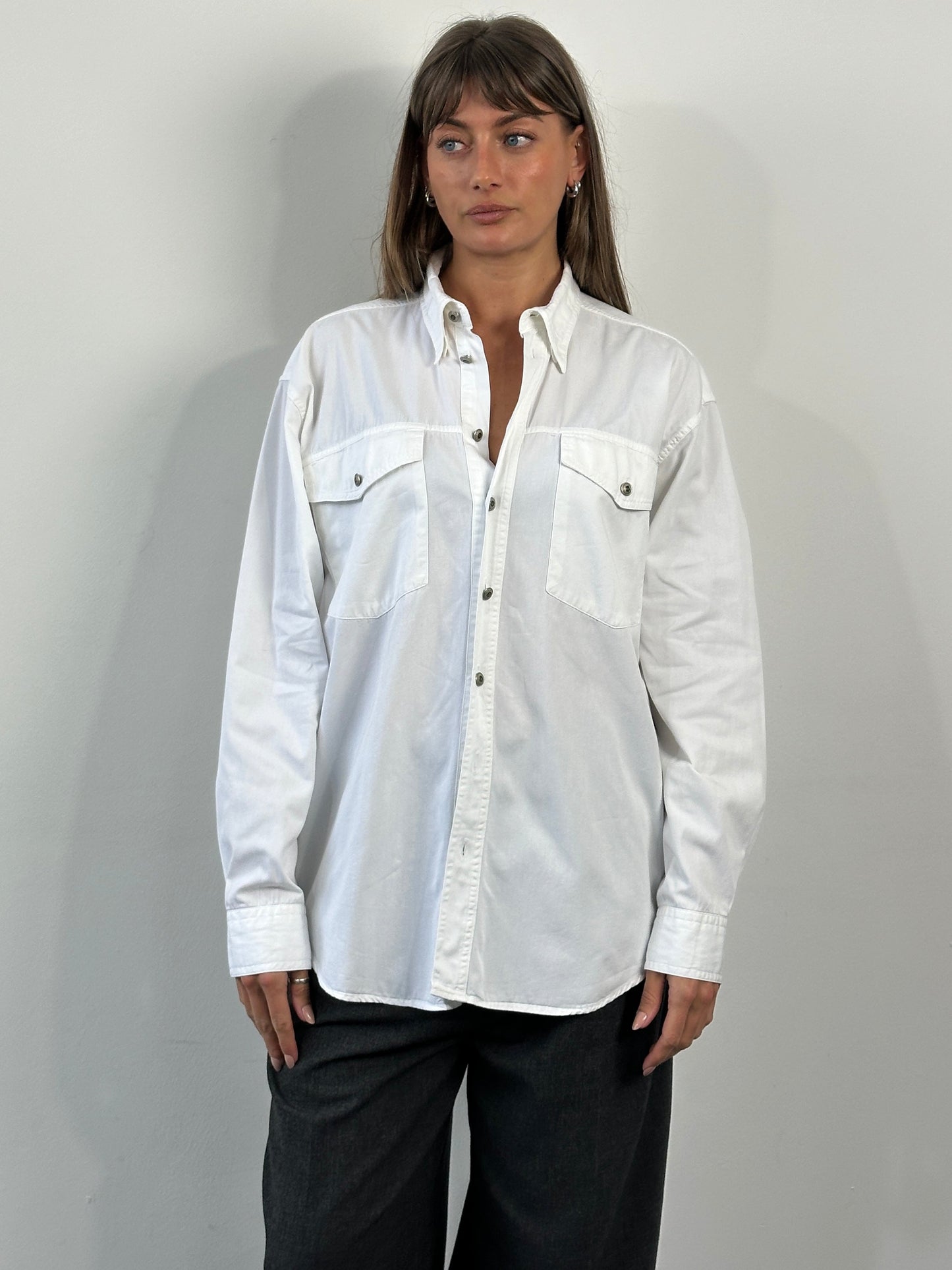 Versace Classic V2 1990s Bespoke Button Shirt - XL