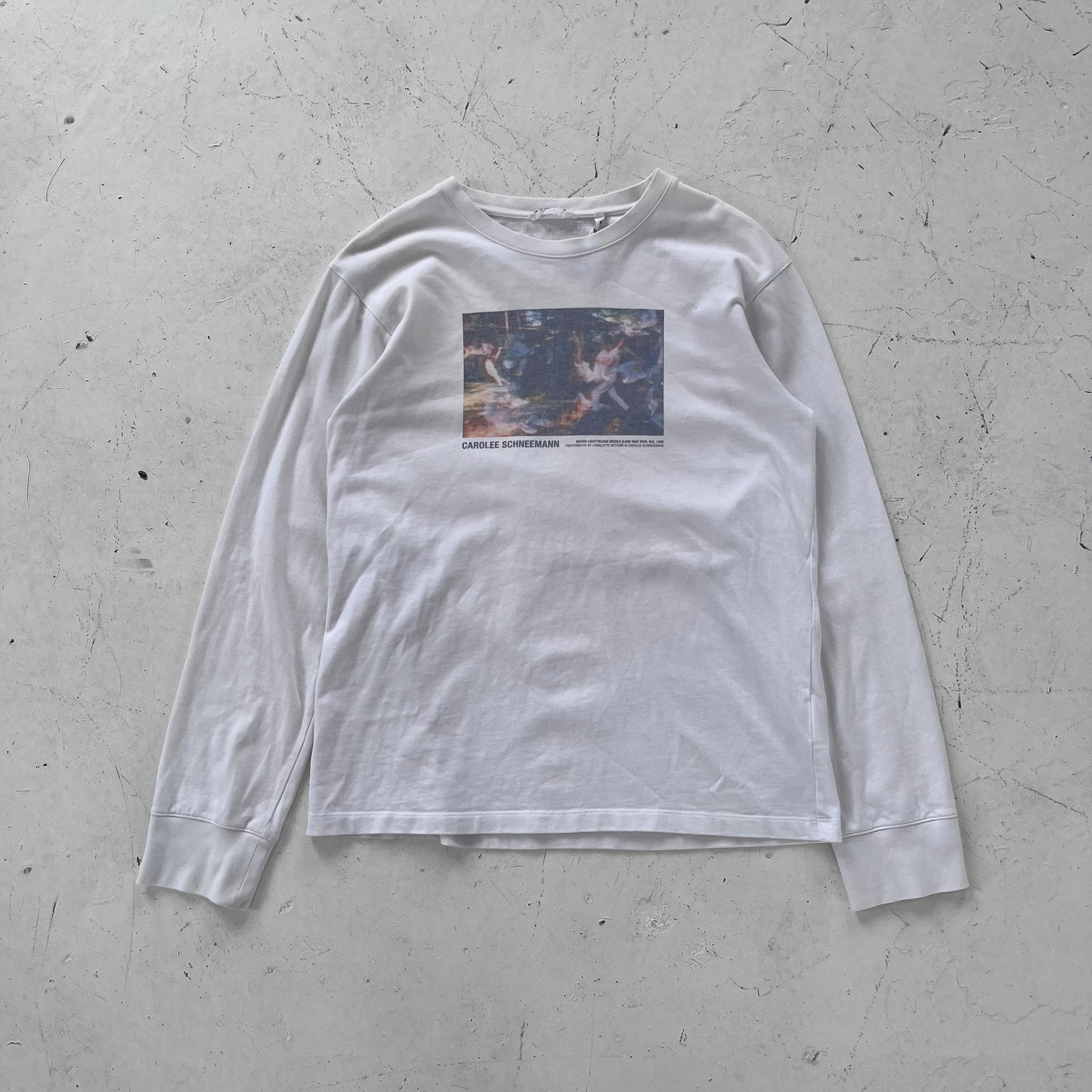 2000s helmut lang artist series graphic longsleeve | White, White