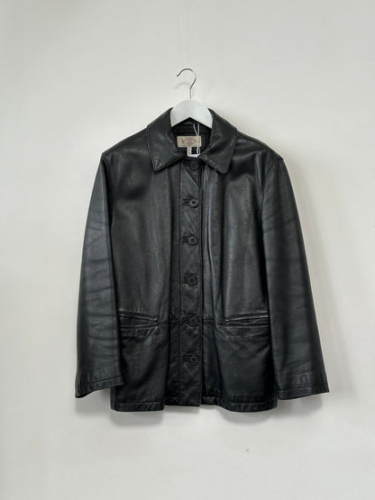 Armani Jeans Button Up Leather Jacket