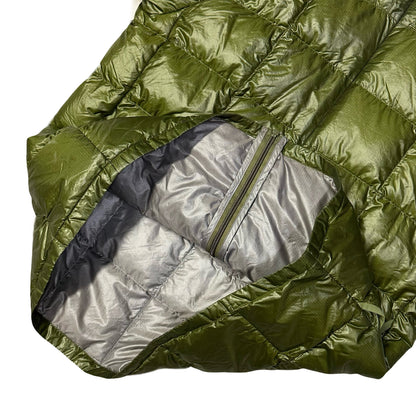 Montbell Square Stitch Puffer Jacket In Olive Green ( L )