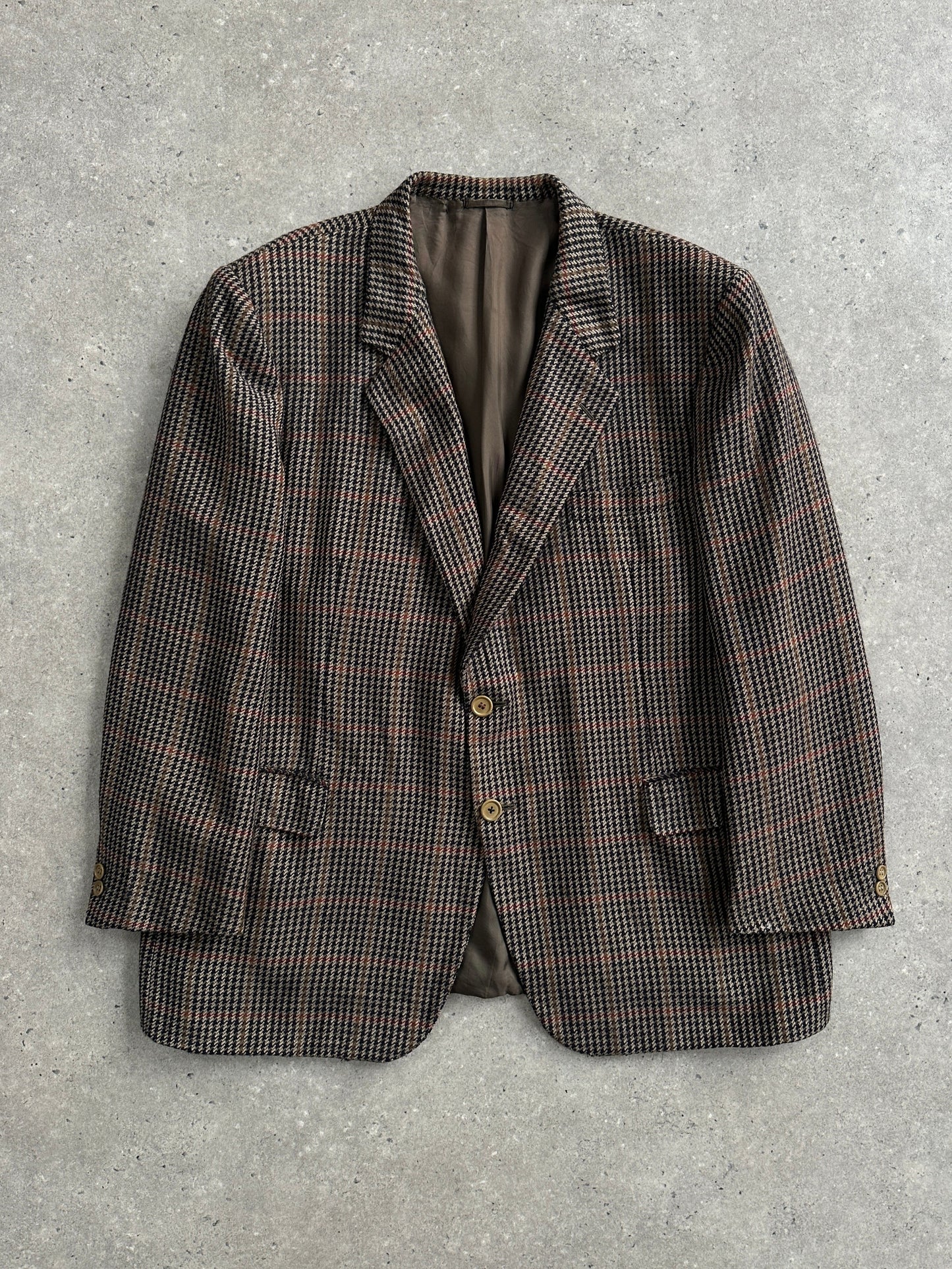 Burberry 1990s Wool Cashmere Check Blazer - 44R/XL