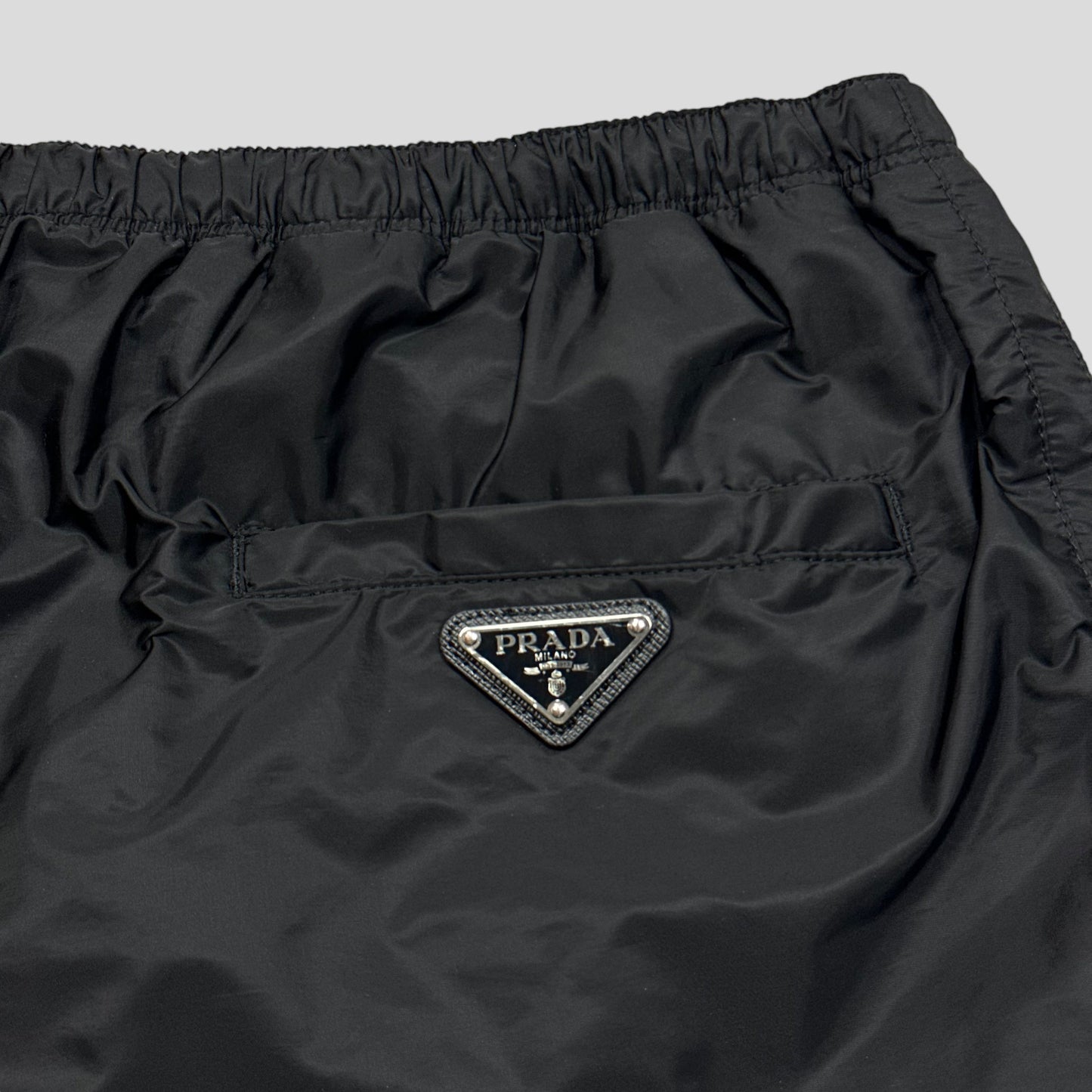 Prada Milano 2023 Re-Nylon Triangle Logo Shorts - IT54