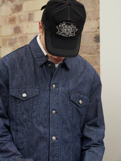 Versace Classic V2 90s Logo Buttons Denim Jacket - L/XL