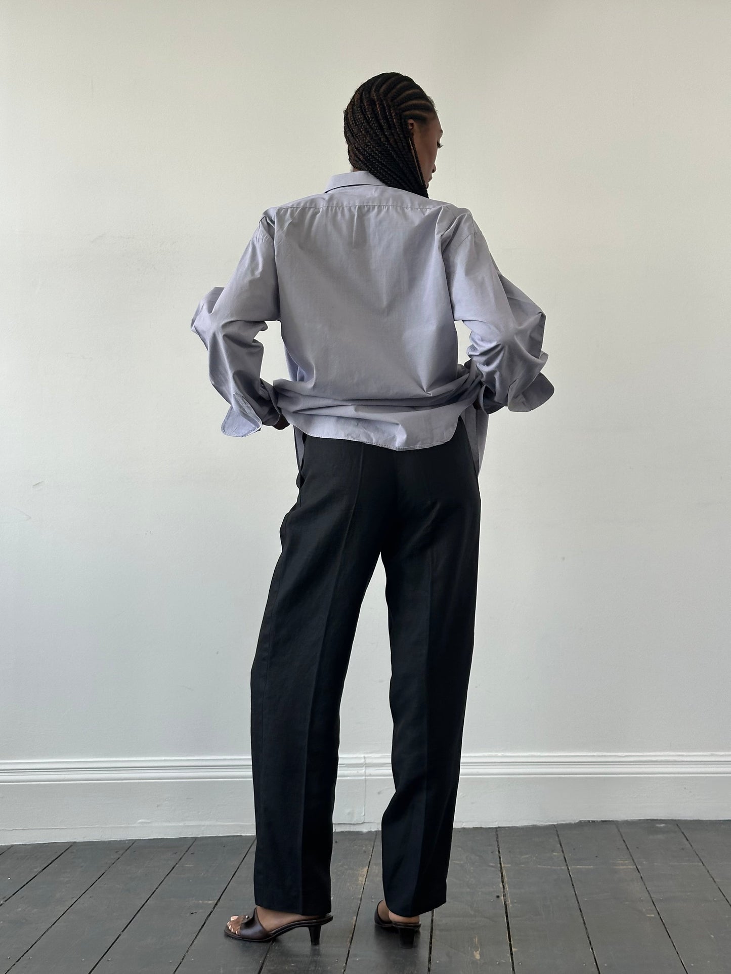 Gianni Versace 1980s Linen High Waisted Trousers - W24