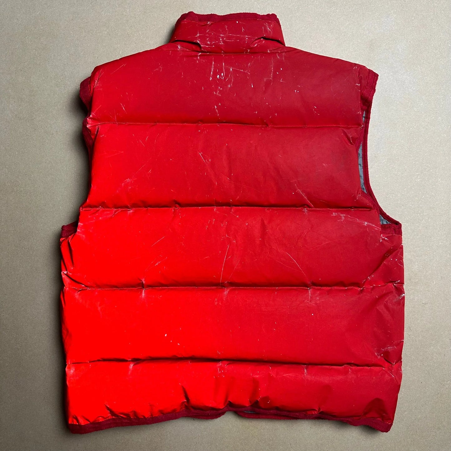 A/W 1993 Scarlet Red Reflective Goose Down Gilet