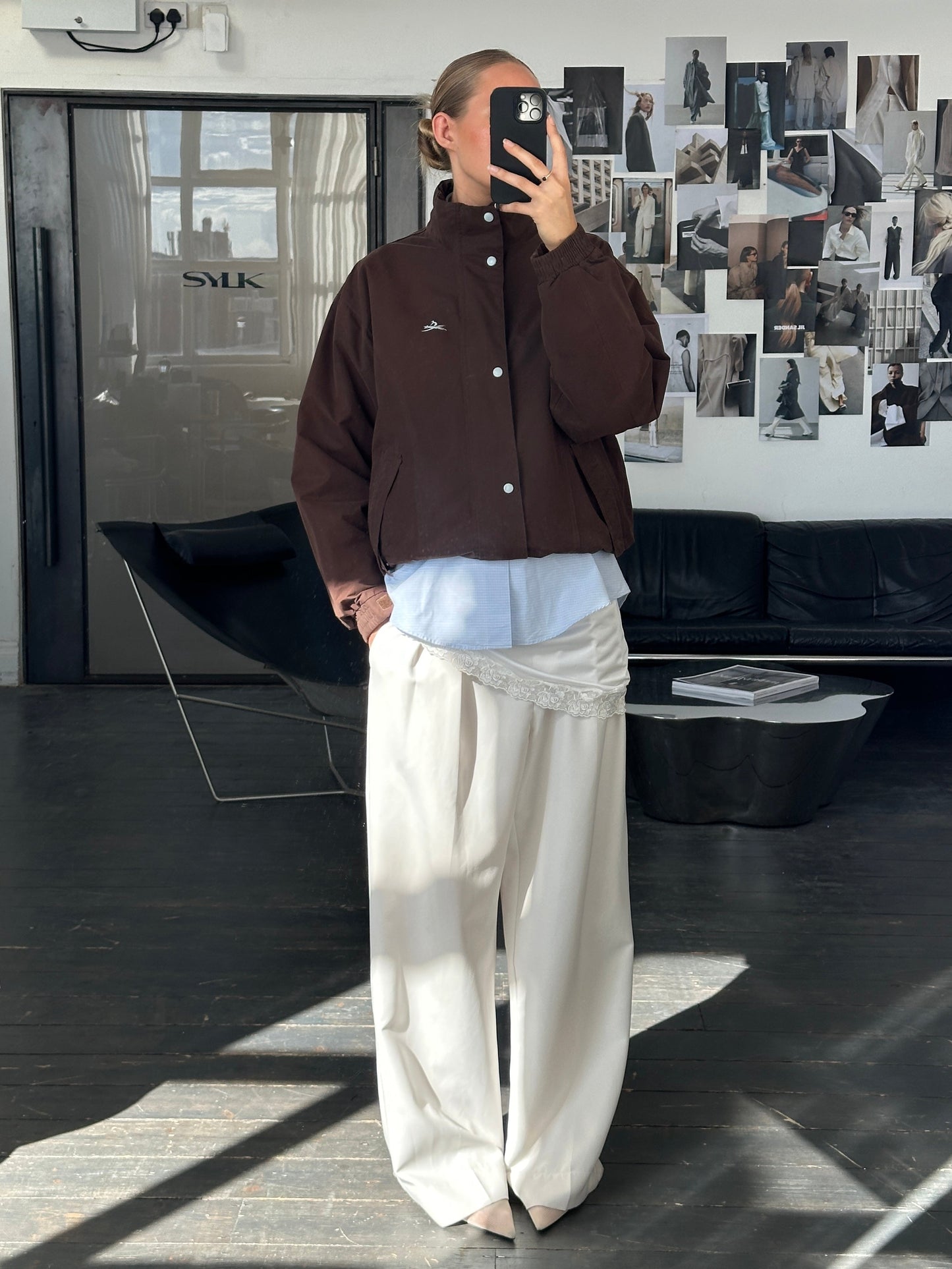 Vintage 2000s Double Zip Boxy Bomber Jacket - M/L