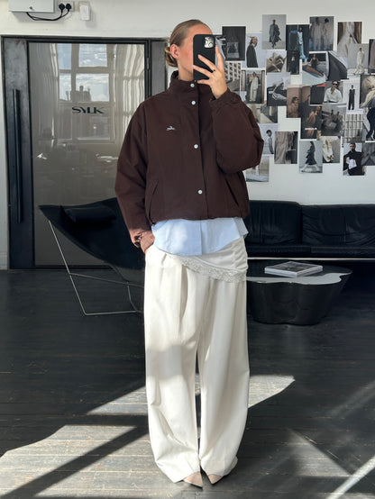 Vintage 2000s Double Zip Boxy Bomber Jacket - M/L