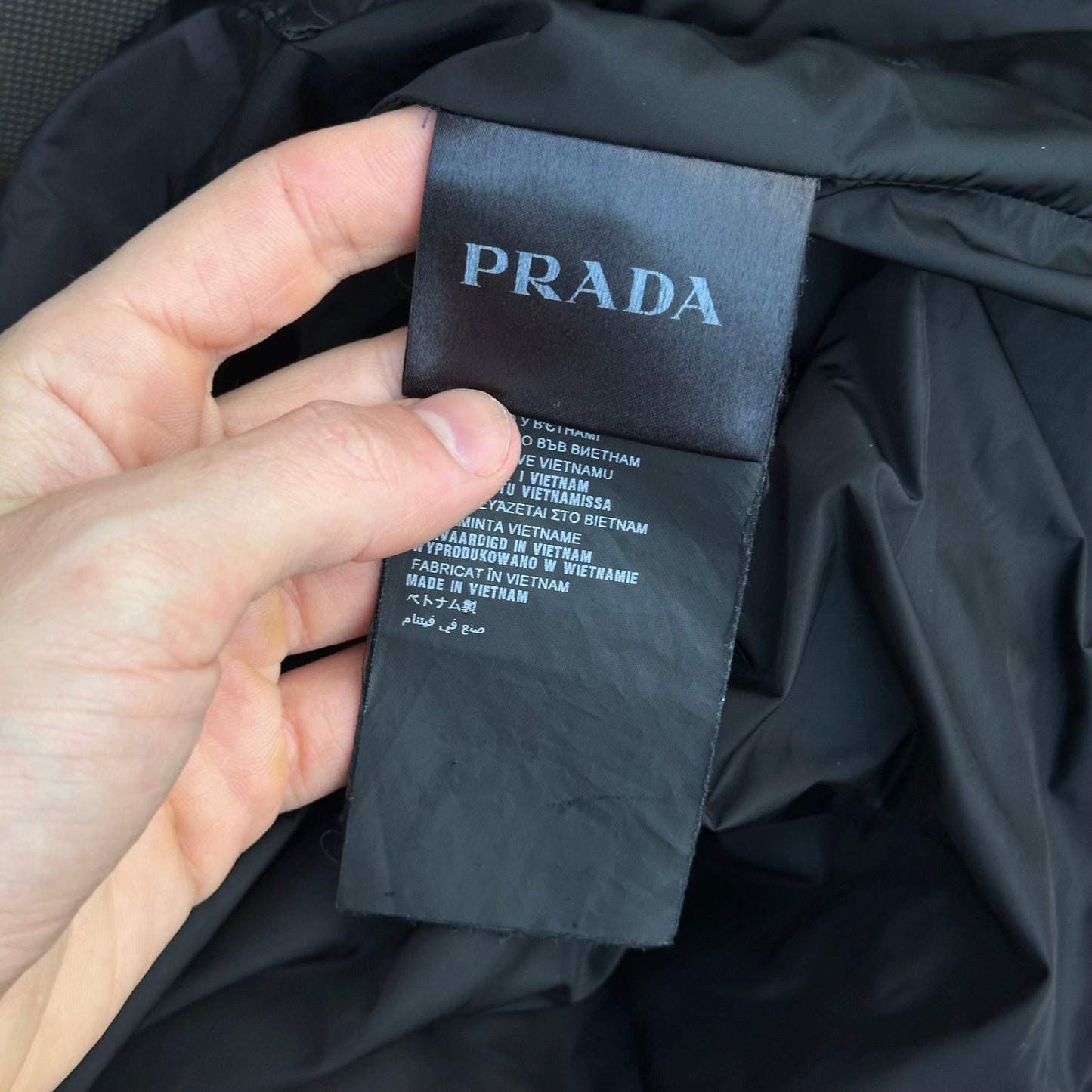 Prada Milano 2016 Nero Black Padded Nylon Windbreaker - S/M