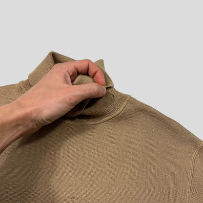 Prada Sport 00’s Ventilated Roll-neck Camel Knit Jumper - IT48 | Default Title, Multicoloured