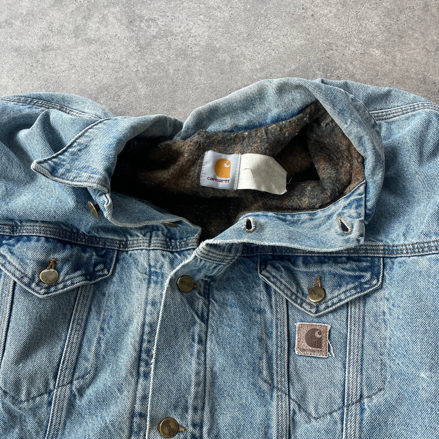 Carhartt 1996 heavyweight blanket lined denim Chore jacket (XL)