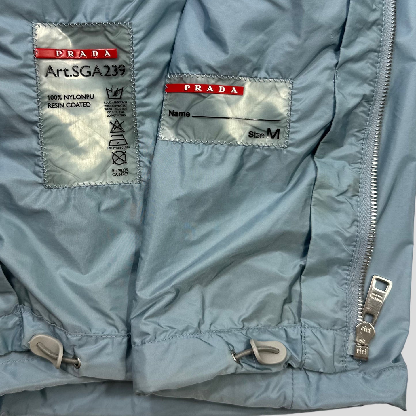 Prada Milano 2014 Baby Blue Nylon Windbreaker - S