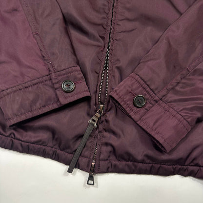 Prada 00’s Wine Nylon Modular Padded Work Jacket - L