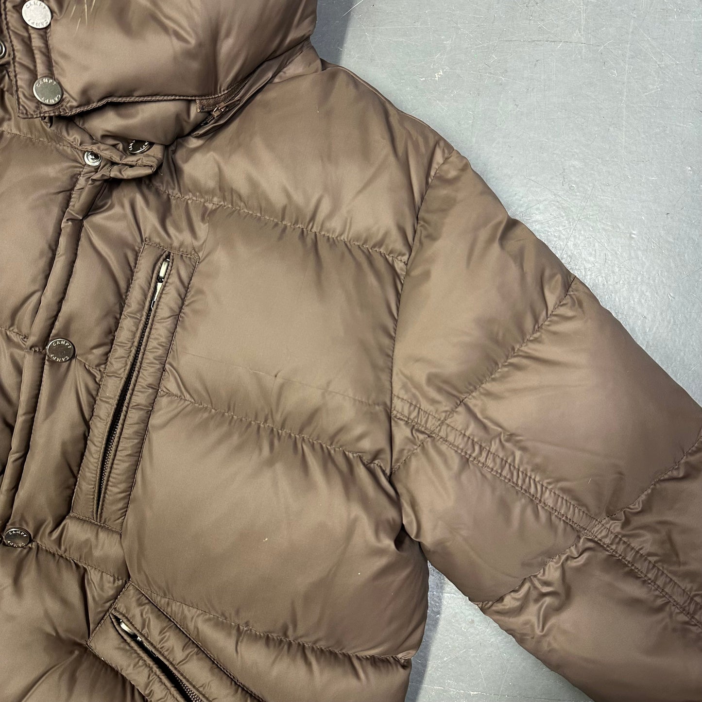 Camp 7 Fur Hood Puffer Jacket In Brown ( S )