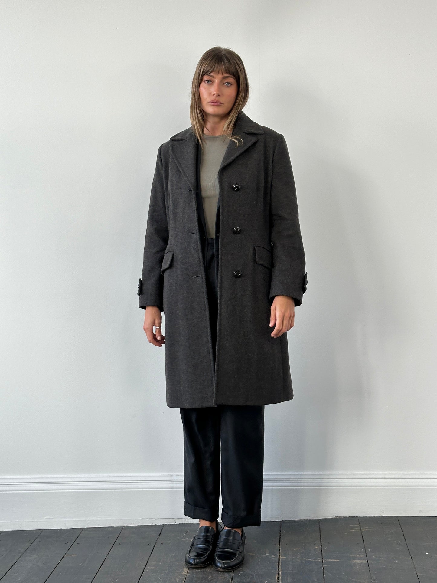 Marella 2000s Wool Single Breasted Coat - M