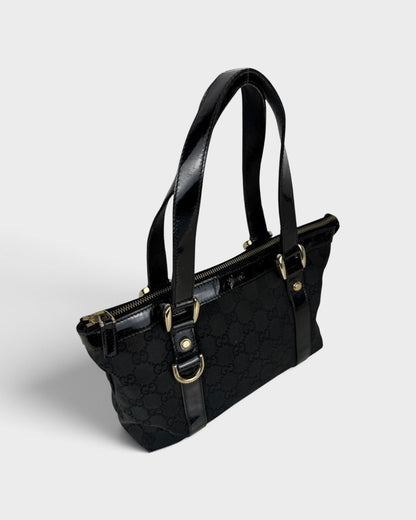 90s Gucci GG Monogram Mini Abbey Handbag Black/Brown | O/S, Multicoloured