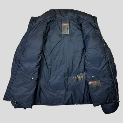 Prada 2014 Navy Nylon Down Triangle Plaque Puffer Jacket - IT48 (M/L)