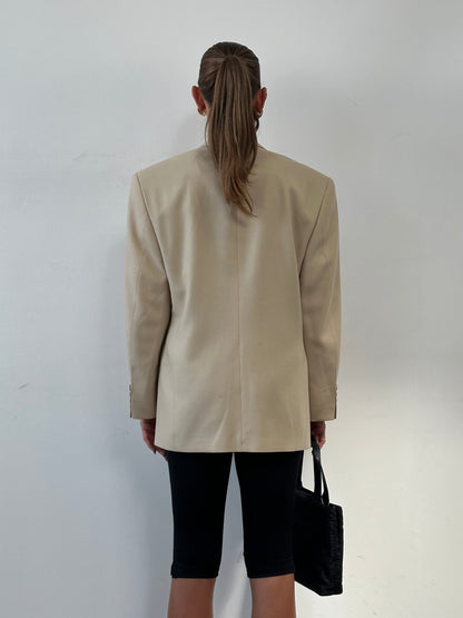 Vintage Wool Double Breasted Blazer - 40R/L